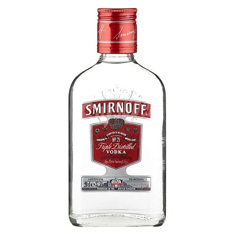 small bottle of smirnoff